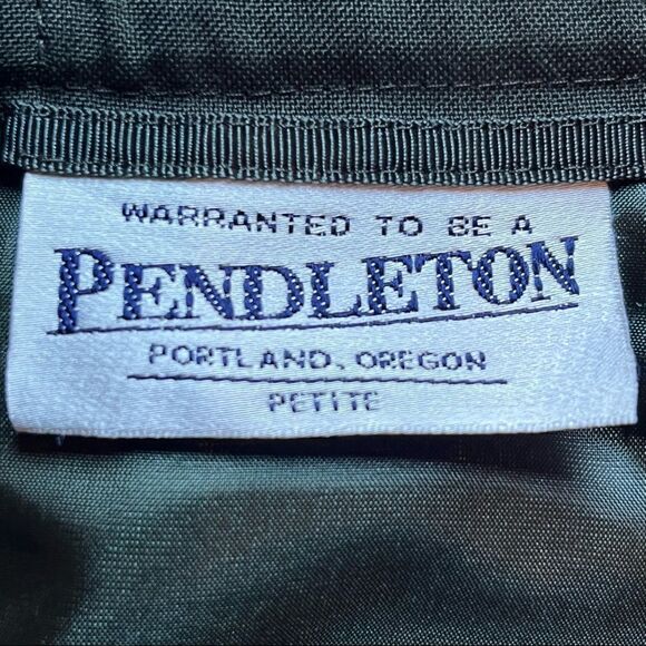 Pendleton Petite Skirt and Jacket set dark green Size 16 Wool padded shoulders - Picture 15 of 15